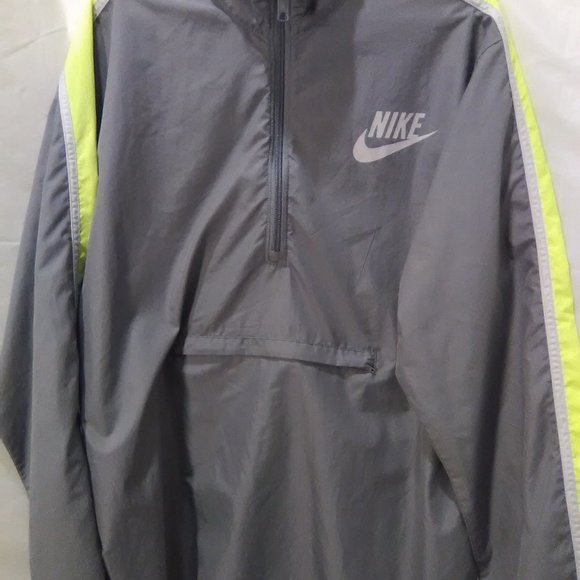 Nike Men's Jacket/Coat Pullover Windbreaker Color Gray/Yellow Size Large - Picture 5 of 5